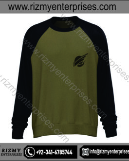 Customizable Black & Olive Sweatshirt