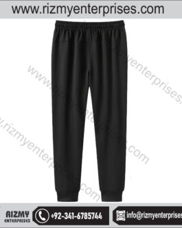 Rizmy Cotton-Fleece Black Trousers: Comfort Meets Style